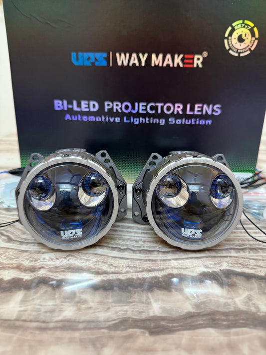 Ups waymaker RX-900 Bi-LED Projector Lens | 6000K Bright White Light  Universal Fit  12Vâ€“18V  Fast Cooling Fan 10000 RPM  Automotive Lighting Solution -1 year warrenty