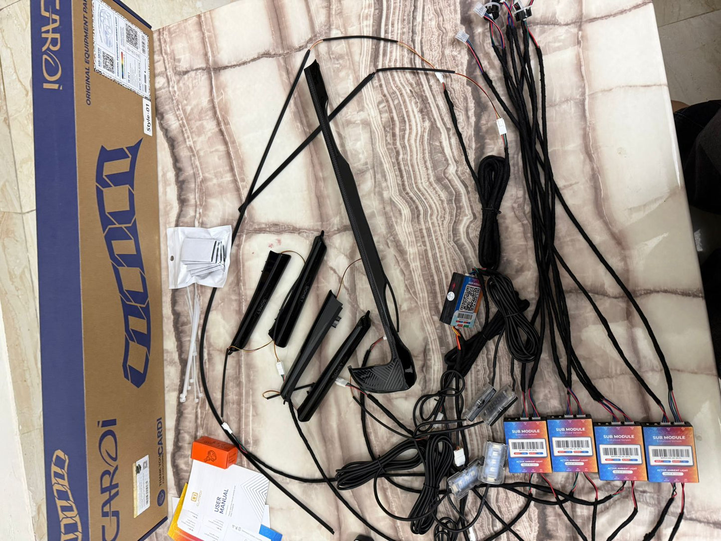 Kia Sonet Ambient Light Kit Cardi K6 -1 Year Waranty (19 in 1)