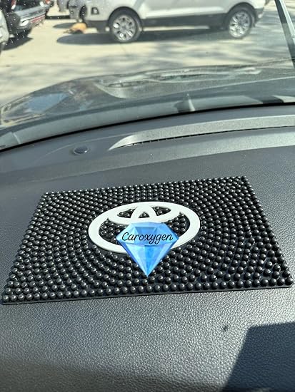 caroxygen Car Dashboard Mat Anti-Slip Gel/Car Non-Slip Dashboard Dotted Silicon Mat Big Size, Non-Slip Pad for All Cars & Mat Every Cell Phone, Sunglasses, Keys (Toyoto)