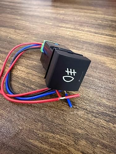 Caroxygen Button Switch, Fog Lamp Switch Environmental Friendly with Cable for Car