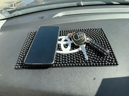 caroxygen Car Dashboard Mat Anti-Slip Gel/Car Non-Slip Dashboard Dotted Silicon Mat Big Size, Non-Slip Pad for All Cars & Mat Every Cell Phone, Sunglasses, Keys (Toyoto)