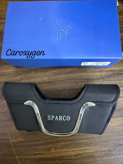 CarOxygen Leather Sun Glass Clip Sun Visor Car Eyeglasses Holder Universal for car and Vehicles