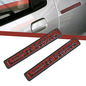 3D Limited Edition Small Red and Black Badge Emblem Sticker Decal for All Car Bike SUV Mobile Laptop (6.4 x 1cm)