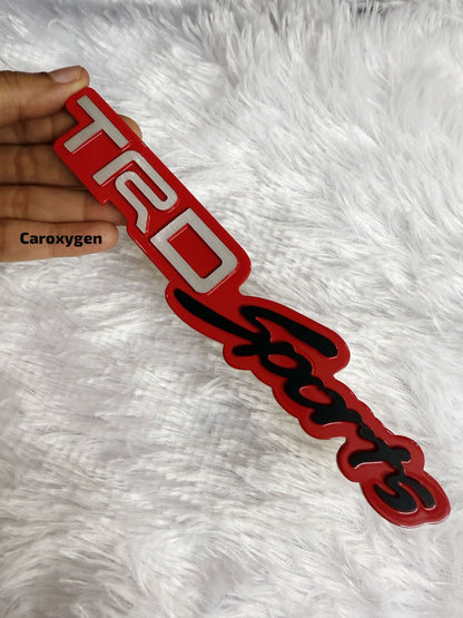 Caroxyen The Adventure Garage 3d Metal Trd Sports Performance Emblem Sticker (Red-Chrome)