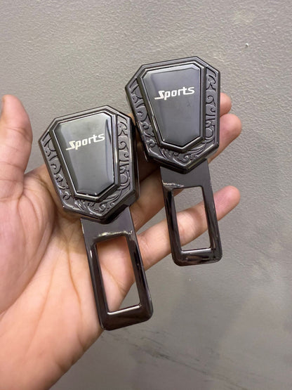 Caroxygen (2in1) Seat Belt Alarm Stopper Buckle & Holder (Pack of 2 )