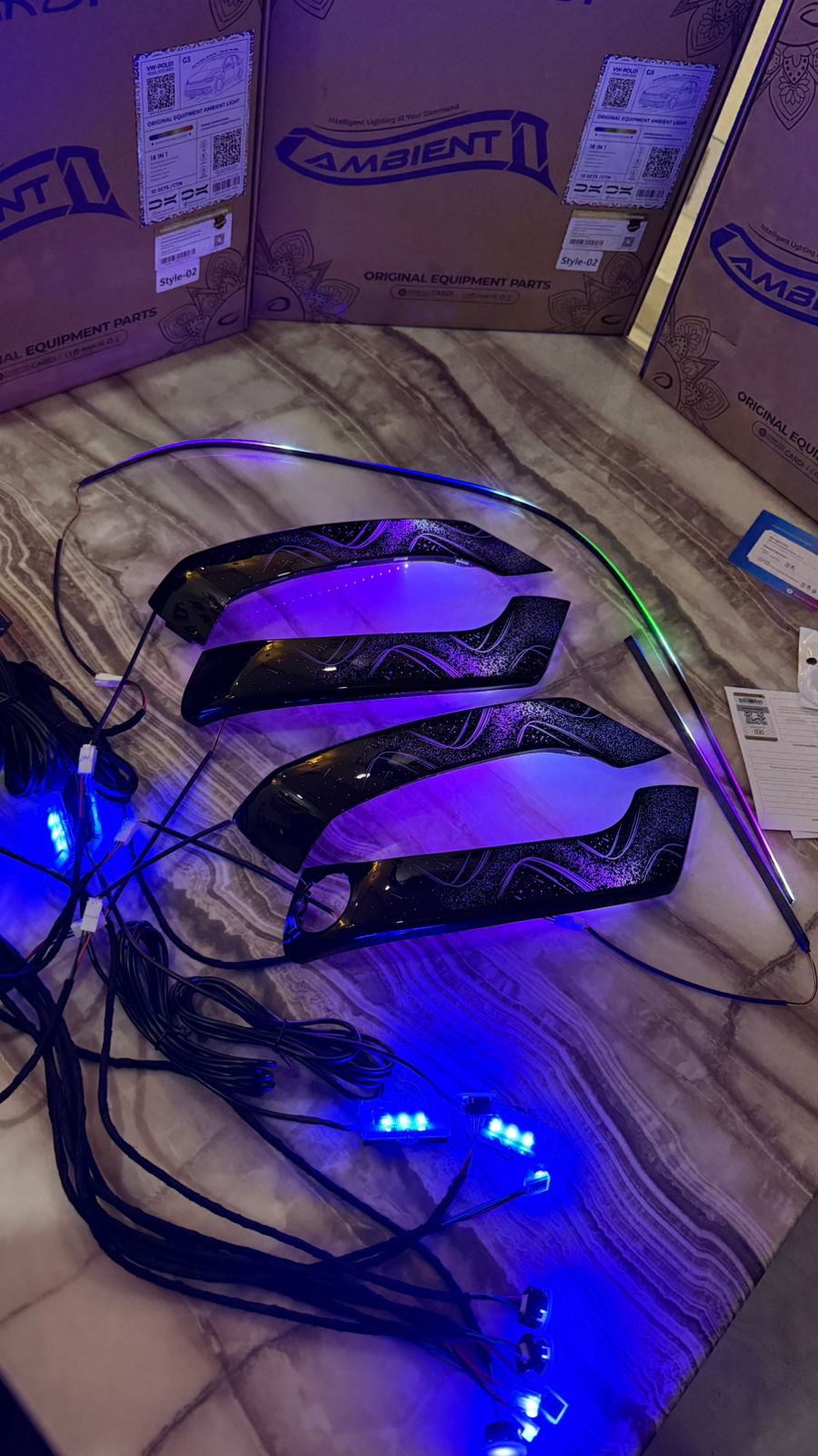 Volkswagen Polo Year 2012-2025 original equipment Cardi k6 ambient light (18 in 1)