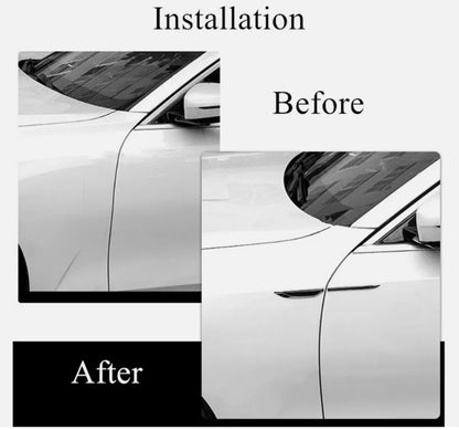 2Pcs Carbon Fiber Car Side Fender Air Wing Vent Cover Trim Stickers Accessories