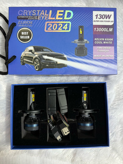 Crystal Eye 130W Car LED Headlight Bulbs