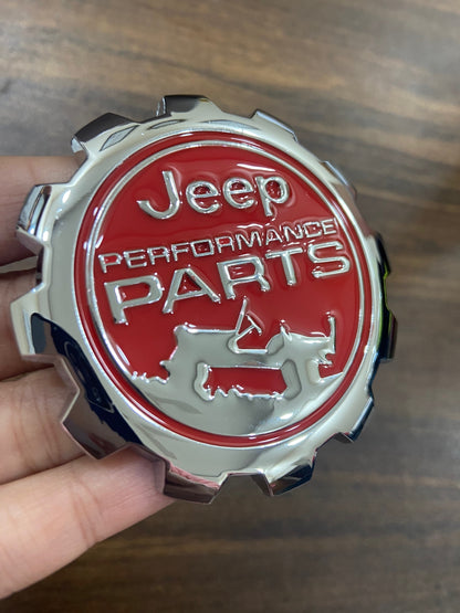 Jeep Performance Parts Emblem Sticker for All Jeep Cars, Metal (Black)
