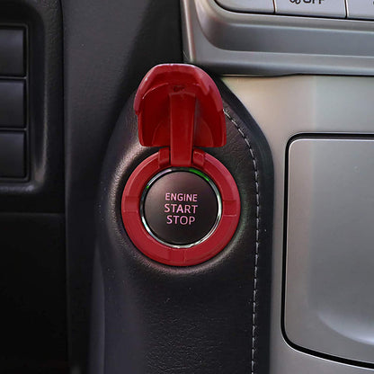 Car Engine Start Stop Button Cover Push to Start Button Ignition Cover Anti-Scratch Universal Aluminum Alloy Button Decoration Stickers for Cars