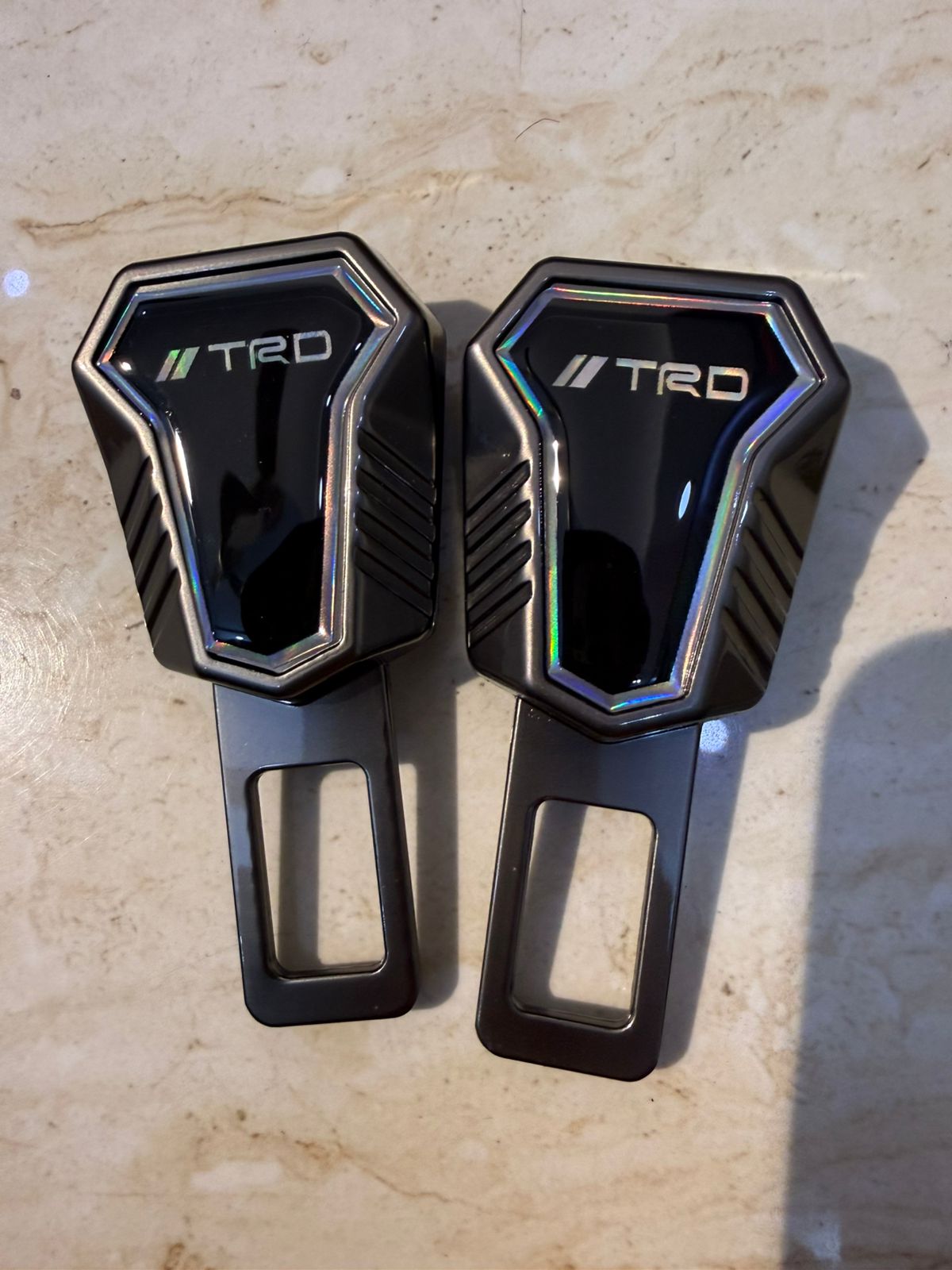 Caroxygen (2in1) Seat Belt Alarm Stopper Buckle & Holder (Pack of 2 )