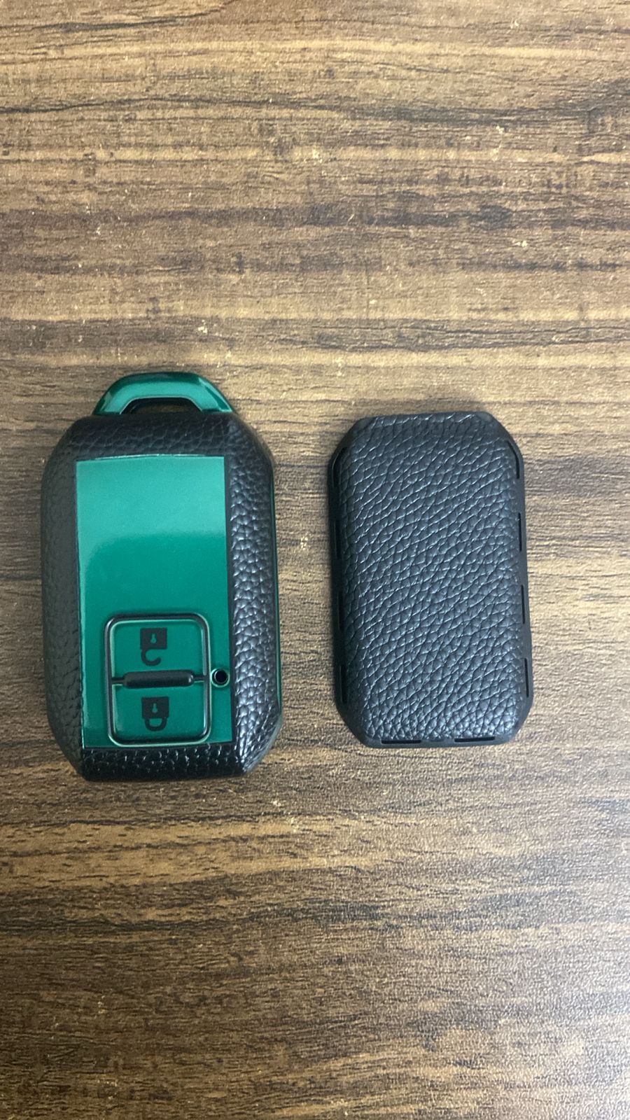 TPU Leather Pattern Key Cover Compatible with Honda City, Civic, Jazz, Amaze, CR-V, WR-V, BR-V 2 Button Smart Key Cover with Key Chain