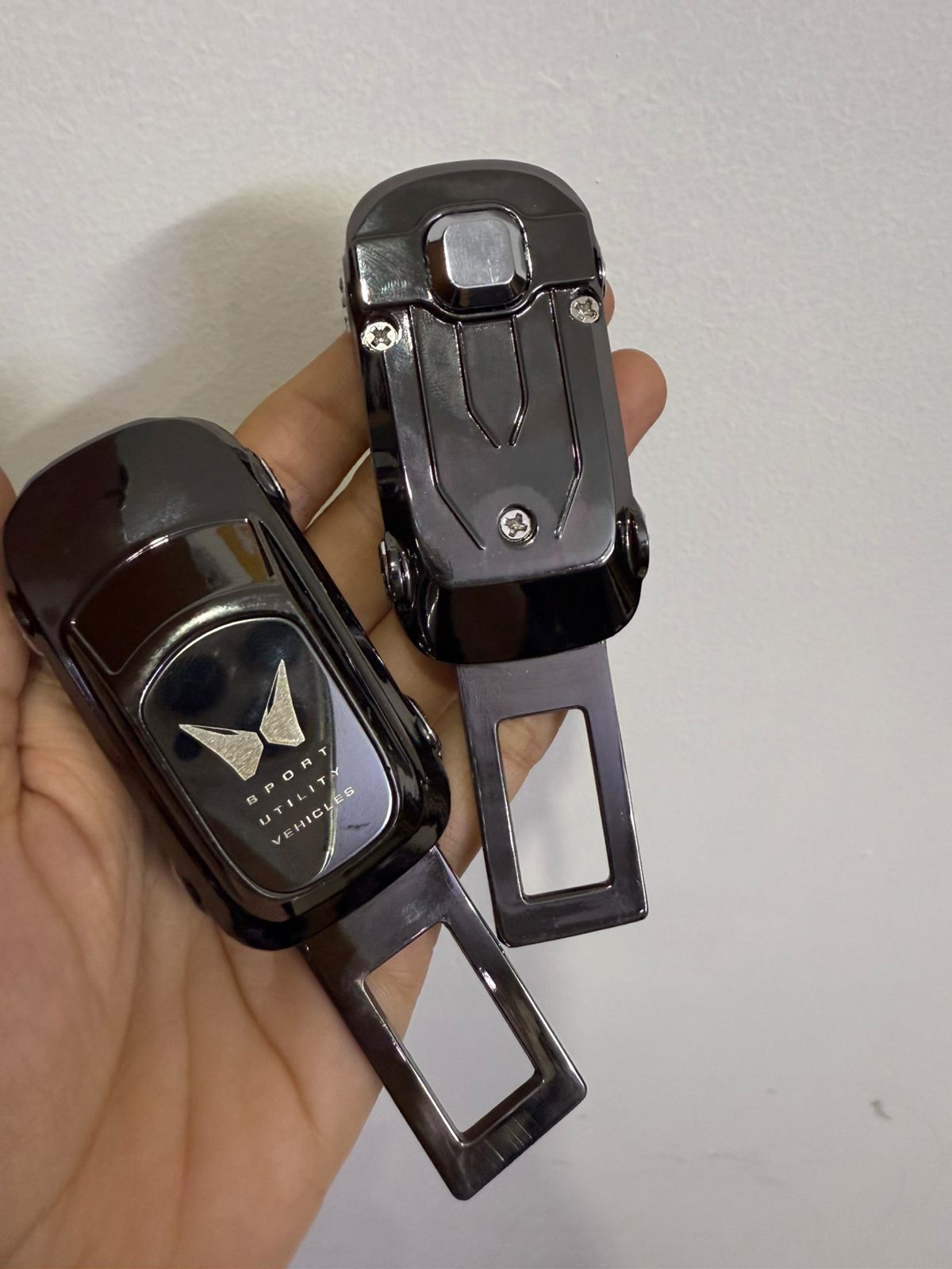 Caroxygen (2in1) Seat Belt Alarm Stopper Buckle & Holder (Pack of 2 )