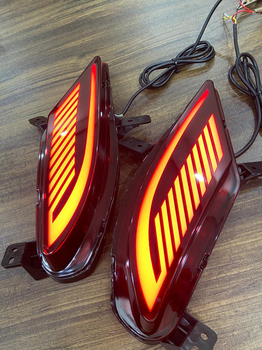 Rear Bumper Led Reflector/DRL for XUV 700 SET OF 2( 4 wires) with Matrix Running Indicator Type B