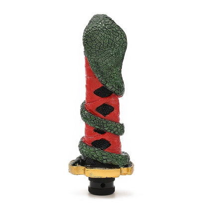 CarOxygen Universal Gear Shift Knob, Creative Resin Cobra Shape, with 3 Adapters, Interior Car Gear Lever Stick Shift Handle Automotive Replacement Parts (3)