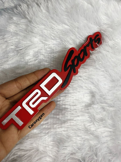 Caroxyen The Adventure Garage 3d Metal Trd Sports Performance Emblem Sticker (Red-Chrome)