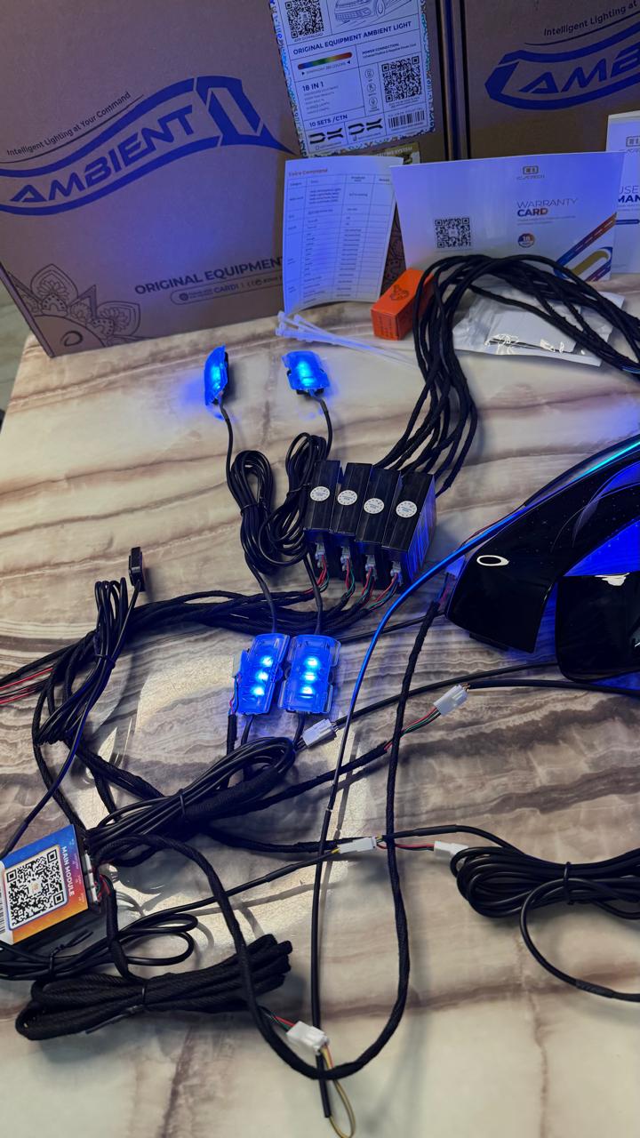 Volkswagen Polo Year 2012-2025 original equipment Cardi k6 ambient light (18 in 1)