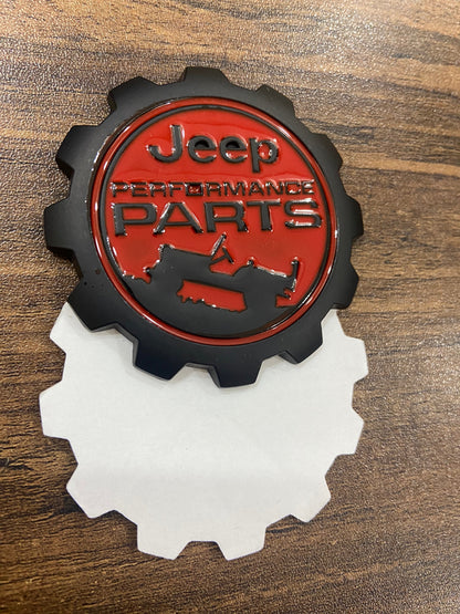 Jeep Performance Parts Emblem Sticker for All Jeep Cars, Metal (Black)