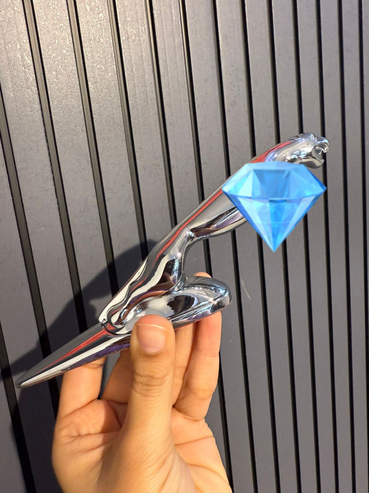 Type R Car Bonnet Hood Ornament – Chrome Finish Leaping Jaguar Style Emblem | Universal Car Decoration Accessory for Bonnet, Hood & Dashboard