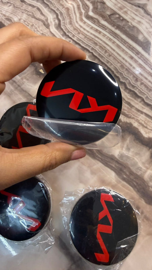 Car Wheel Center Hub Cap 60mm | Premium Chrome Logo Alloy Wheel Cover | Compatible with KIA Hyundai Toyota Suzuki Jaguar