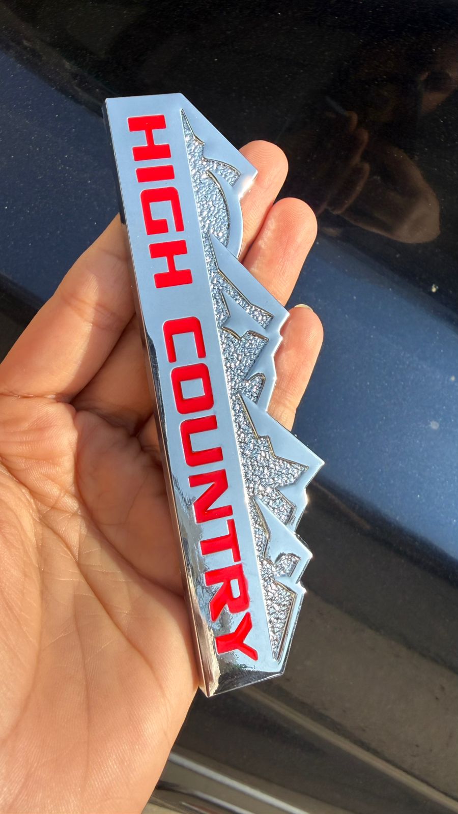HIGH Country  Logo 12.5 x 2.8cm Car Bike Metal HIGH Country Logo Car Emblem Premium 3D Badge Auto Racing Sport Sticker Grand Tourer Decal