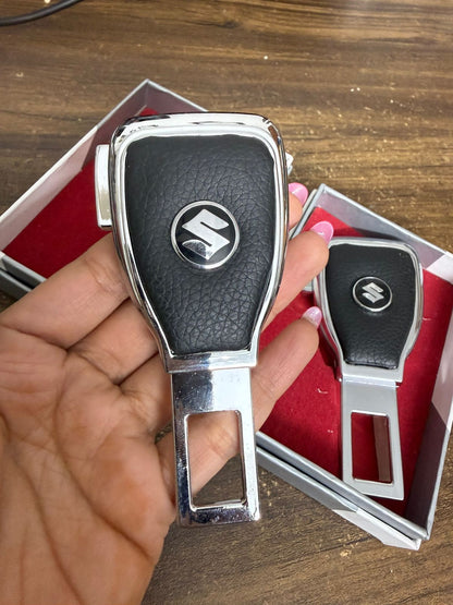 Caroxygen (2in1) Seat Belt Alarm Stopper Buckle & Holder (Pack of 2 )