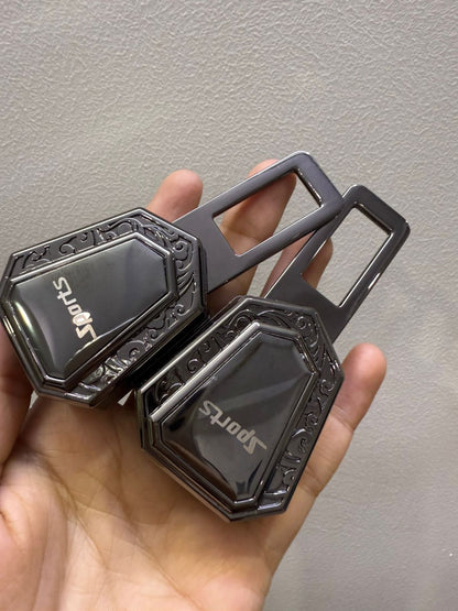 Caroxygen (2in1) Seat Belt Alarm Stopper Buckle & Holder (Pack of 2 )