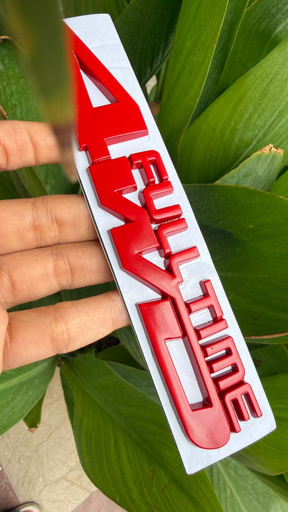 4WD Full Time Metal Car Emblem Badge – Premium 3D Logo Sticker