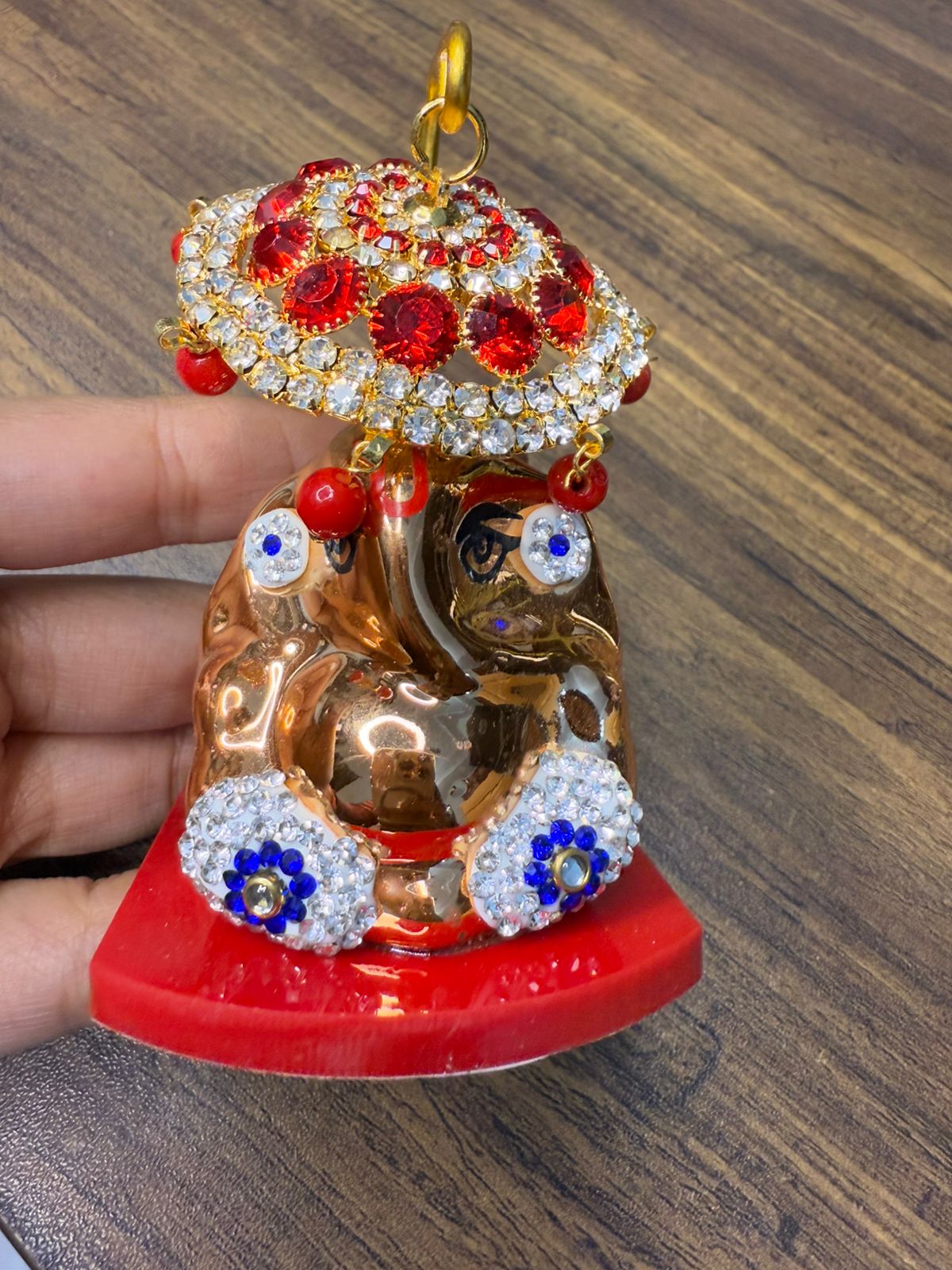 Decorative Lord Ganesha Idol with Designer Chatri for Car Dashboard, Home Temple and Office Desks