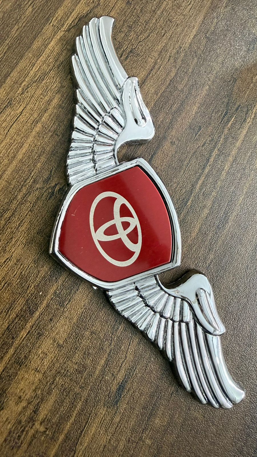 Car Front Hood Emblem– 3D Metal Wing Logo Badge, Self Adhesive Chrome Finish Car Bonnet Logo,