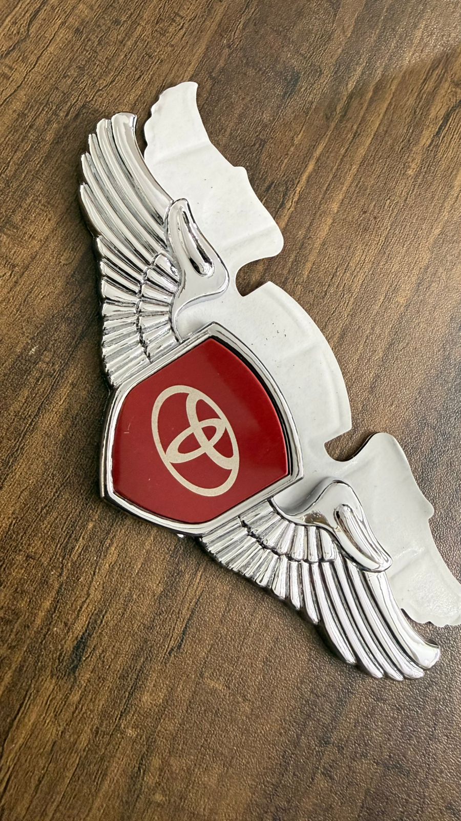 Car Front Hood Emblem– 3D Metal Wing Logo Badge, Self Adhesive Chrome Finish Car Bonnet Logo,