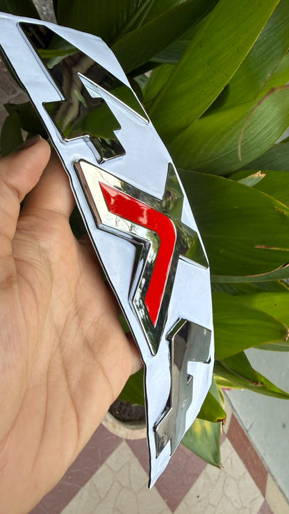 2PC ABS Plastic Thar Crde 4X4 CAR Badge Emblem Monogram Logo Decals Sticker 3D for Mahindra Thar Crde 4X4 (19CM)