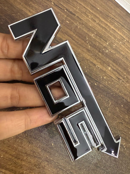 NOS Metal Logo Emblem Self Adhesive Sticker for All Kinds of Cars and Bikes (NOS-RED, BLACK ))