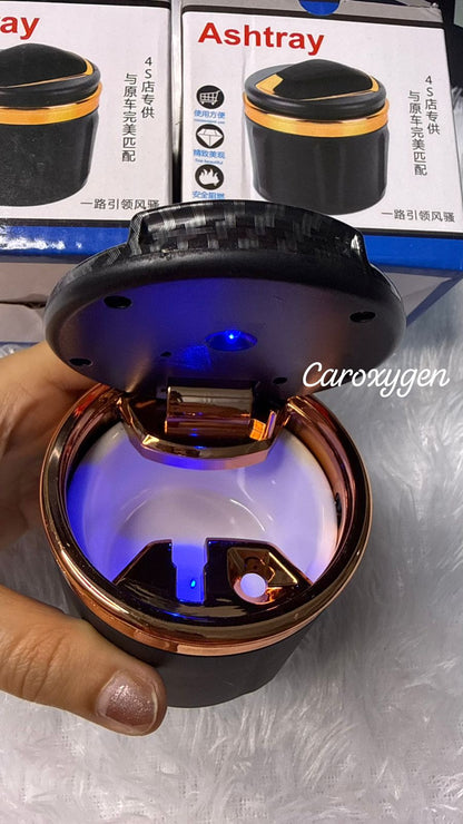 Car Ashtray Car Cigarette Ash Tray Carbon Fiber Finish