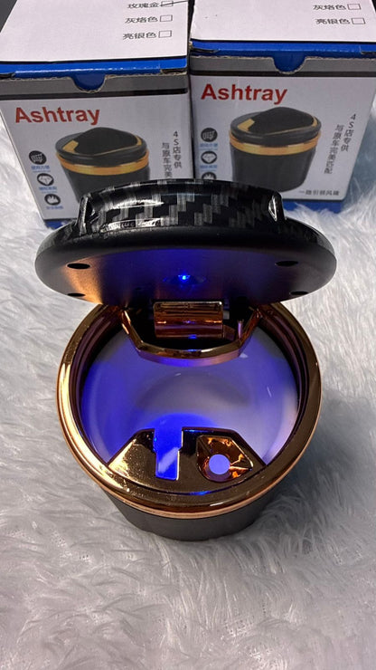Car Ashtray Car Cigarette Ash Tray Carbon Fiber Finish