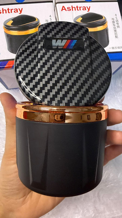 Car Ashtray Car Cigarette Ash Tray Carbon Fiber Finish