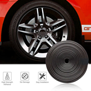 Car Universal Alloy Wheel Hub Rim Ring Tyre Guard Edge Protector