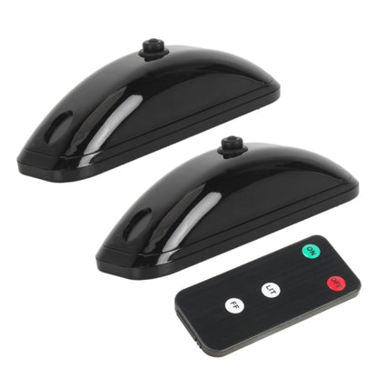 Caroxygen 2Pcs Car Exterior Roof Laser Warning Lights Remote In-Car High Light Green Laser Light Foggy Weather,Universal Remote Pilot Light For Suv/Car/Vehicle (White 2Pcs) - Abs, Battery Powered, Led