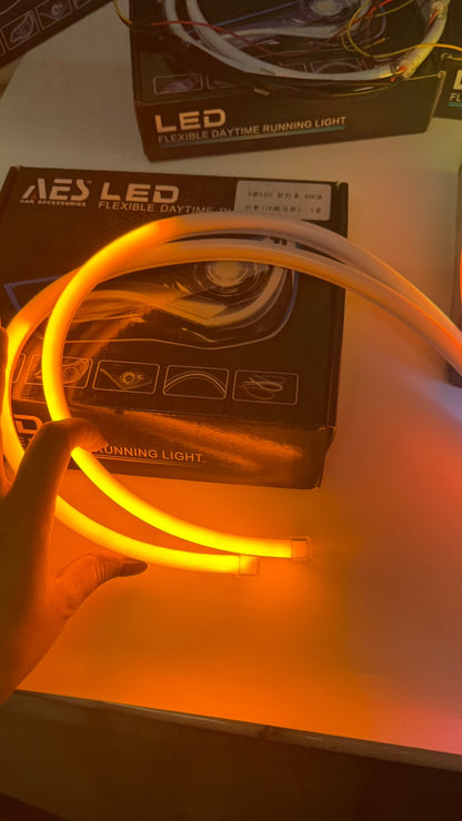 AES Led Flexible DRL Led Strip 60cm Running Light Universal Led Strip 60CM Sequential DRL 12V DC