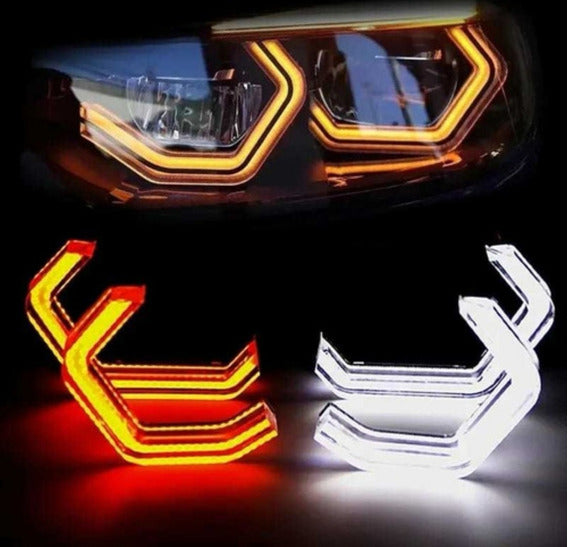 4PCS/Set RGB APP Angel Eyes LED Halo Rings 12V 24V Auto Car DRL Angel Eyes Led Headlights Car Accessories