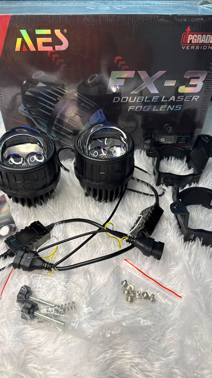 AES FX-3 New Launch Double Laser Fog Lens Projector Light -(1 Year Warranty)