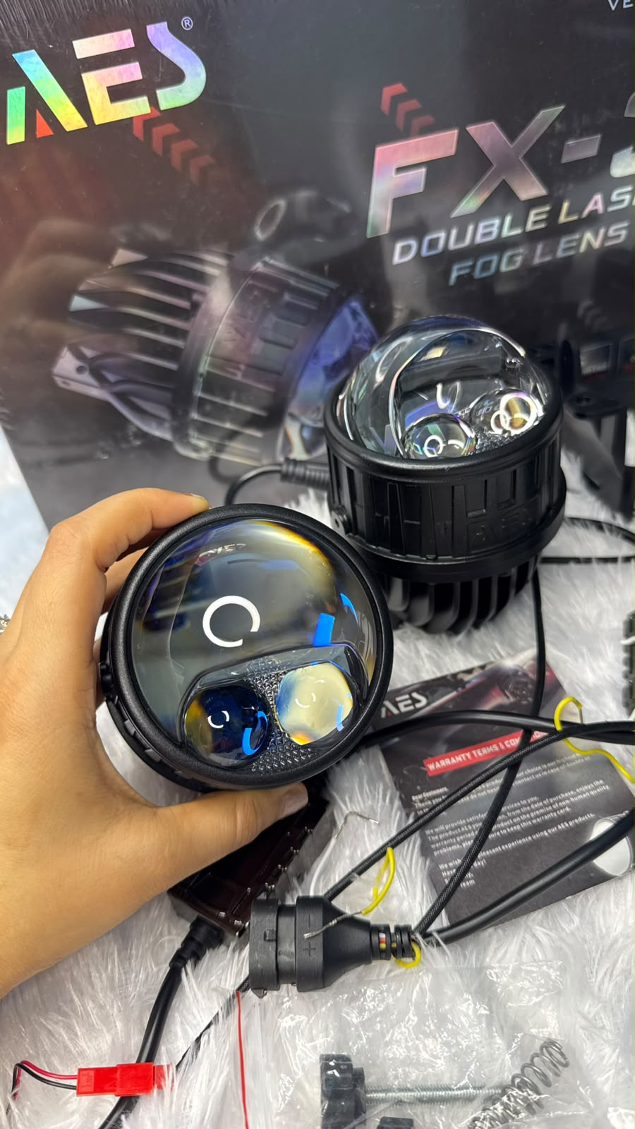 AES FX-3 New Launch Double Laser Fog Lens Projector Light -(1 Year Warranty)