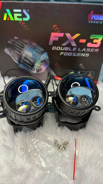 AES FX-3 New Launch Double Laser Fog Lens Projector Light -(1 Year Warranty)
