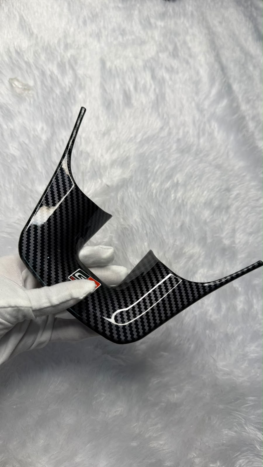 GR Sport Carbon Fiber Style Steering Wheel Trim Cover | Premium ABS Interior Steering Garnish
