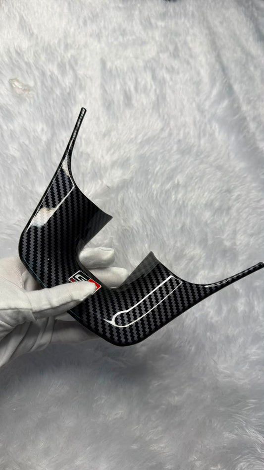 GR Sport Carbon Fiber Style Steering Wheel Trim Cover | Premium ABS Interior Steering Garnish