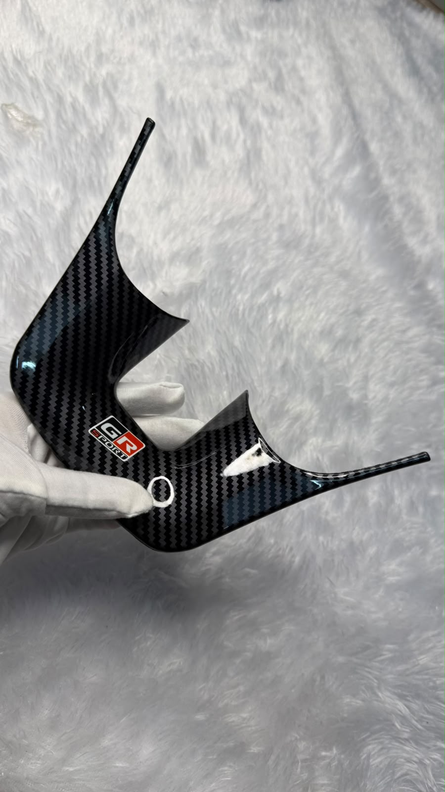 GR Sport Carbon Fiber Style Steering Wheel Trim Cover | Premium ABS Interior Steering Garnish