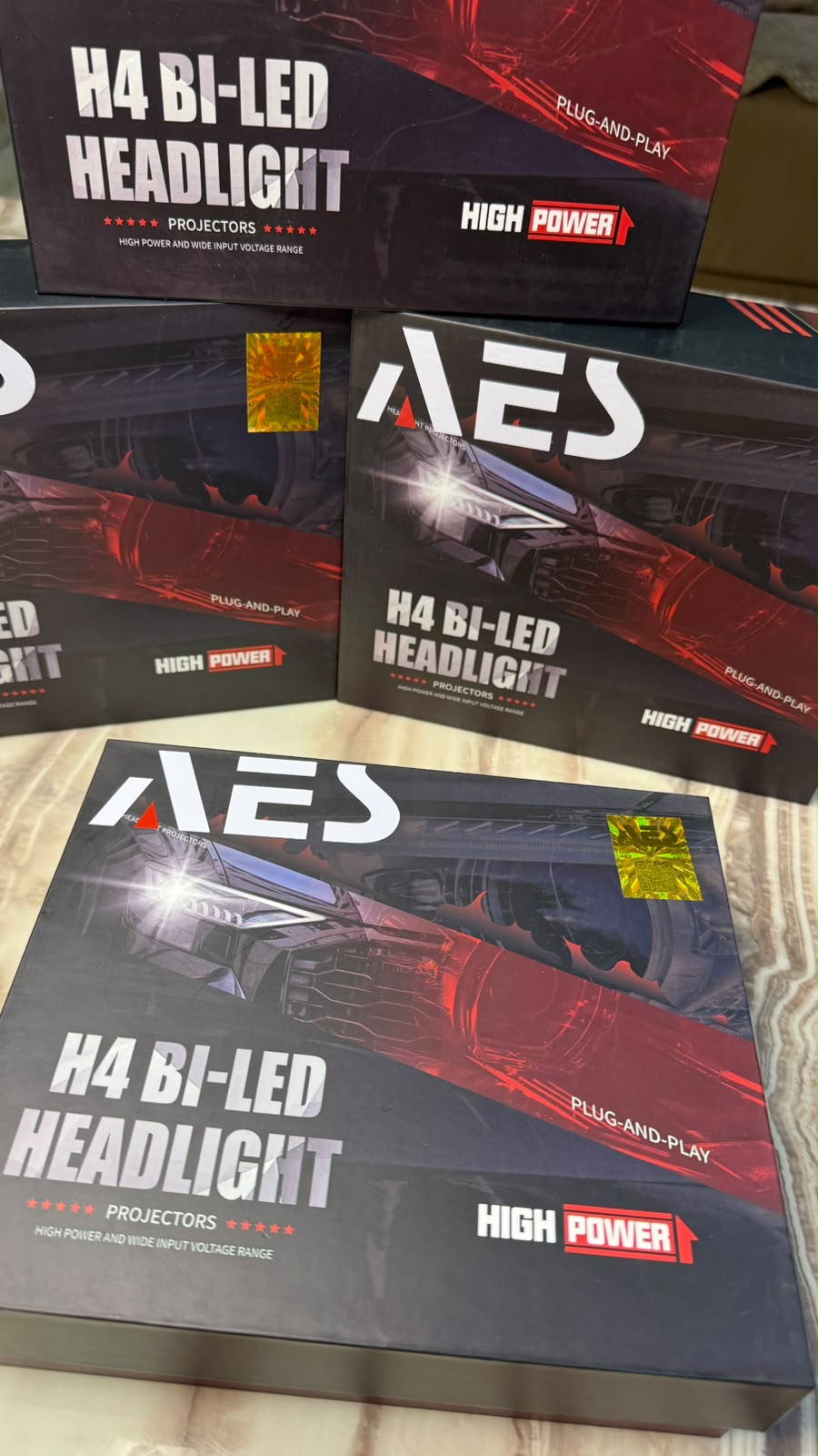 AES Experience Bi-Laser H4 Turbo SE Projector Lens Bi-LED Headlight | 60W Full Upgrade | High Brightness Car/Motorcycle Light