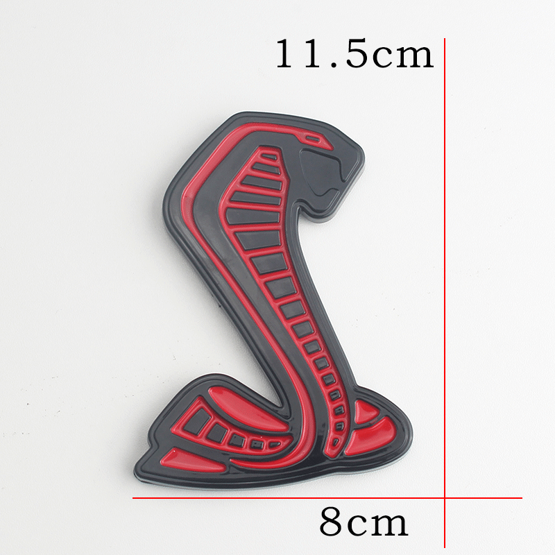 Car oxygen Cobra Snake Metal Car Emblem Badge with Double Side Adhesive Car & Bike Sticker