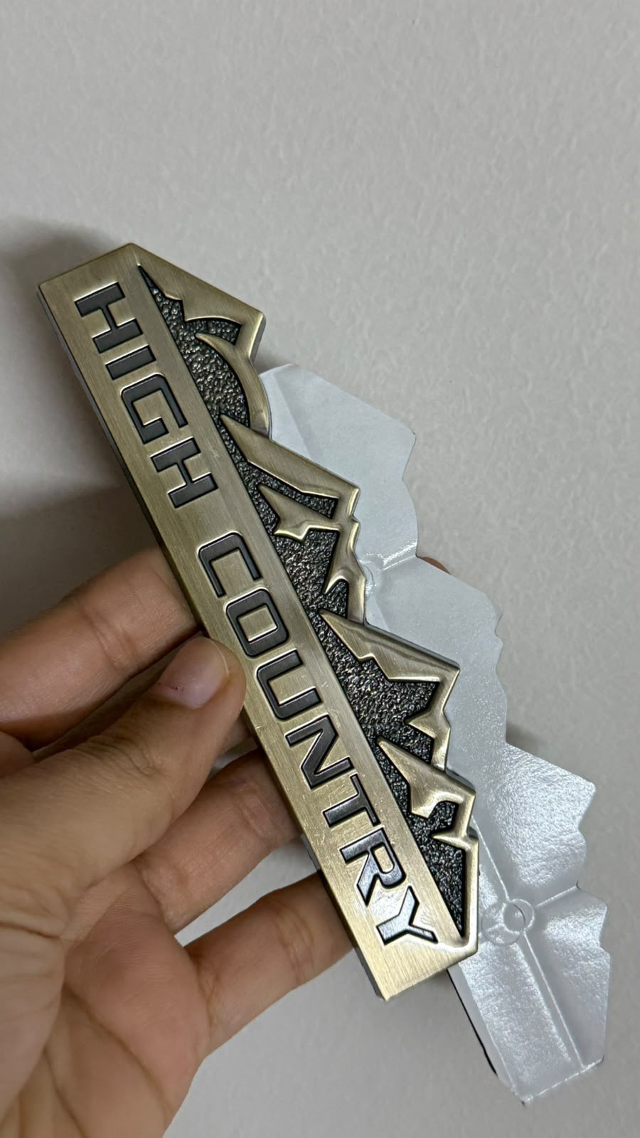 HIGH Country  Logo 12.5 x 2.8cm Car Bike Metal HIGH Country Logo Car Emblem Premium 3D Badge Auto Racing Sport Sticker Grand Tourer Decal