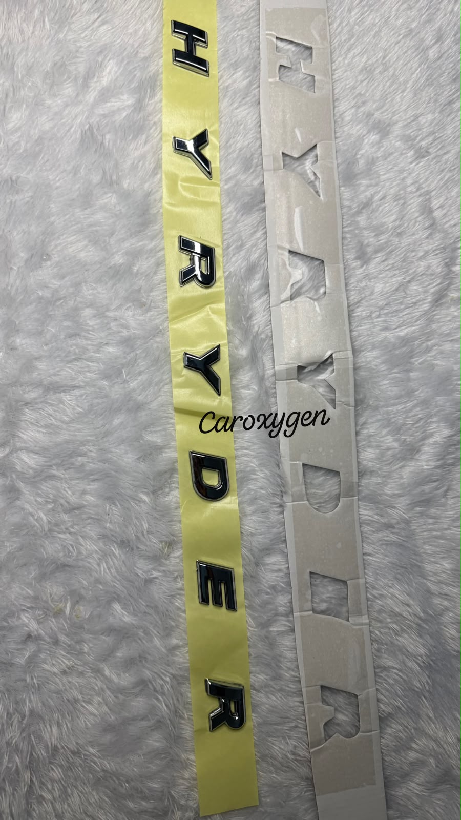 Caroxygen 3D Chrome Logo Badge Letter Emblem Sticker